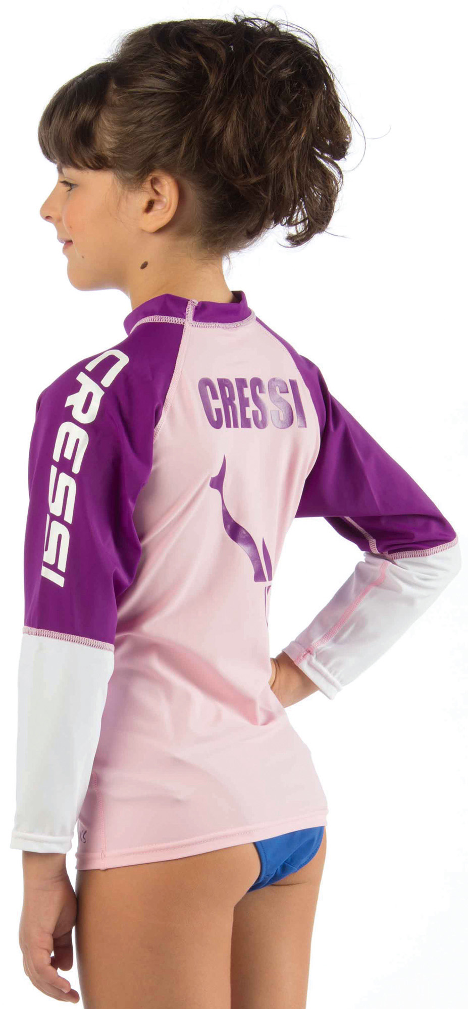 Playera Rash Guard CRESSI Rocks para Niñas con Protección UV Ideal para la Playa y Piscinas Edad de 7 a 15 años