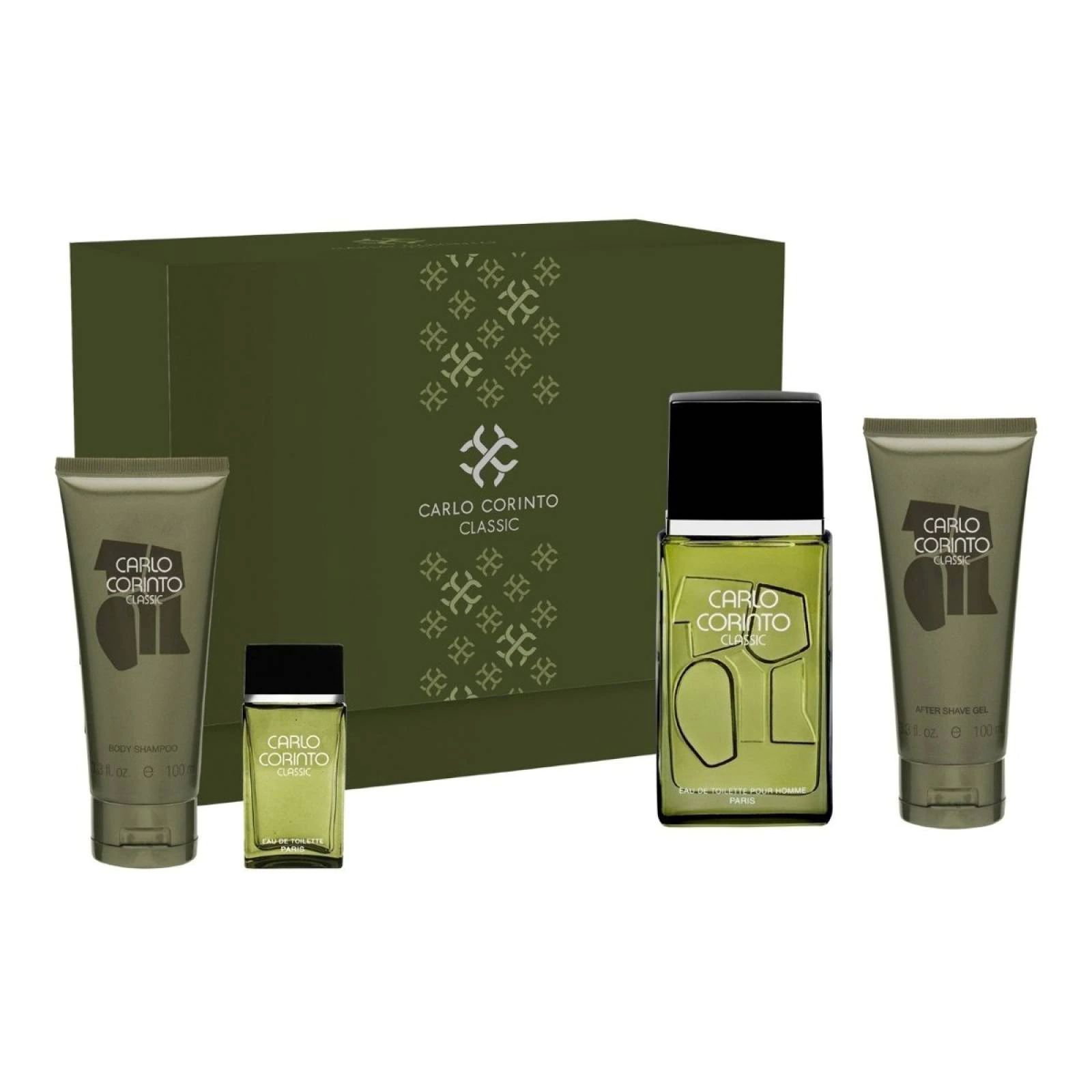 Set 4 pzs Carlo Corinto Classic men Eau de Toilette 100 ml