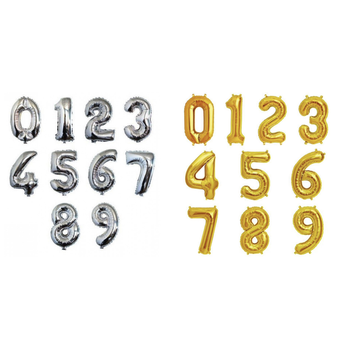 Globo con forma de numero tamaño Mediano 1PZ 35CM