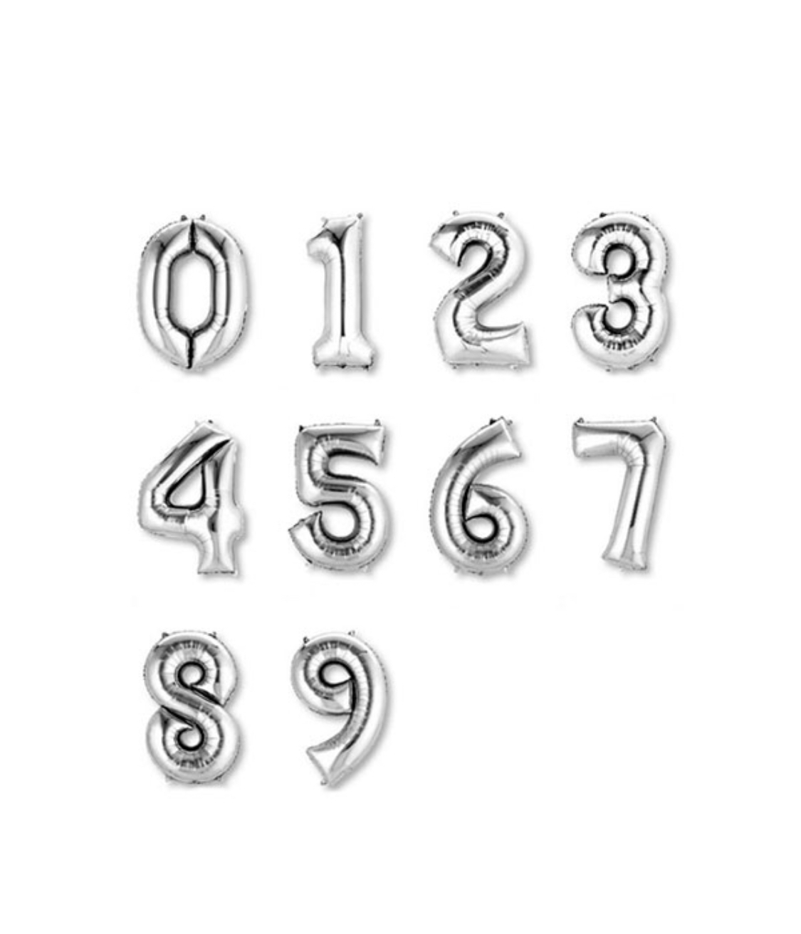 Globo con forma de numero tamaño jumbo 80 cm 1PZ