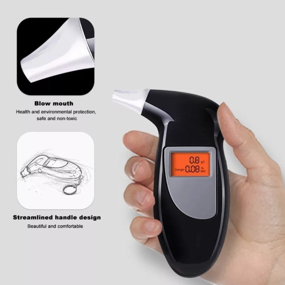 Alcoholimetro Digital Lcd Portatil Con Alarma Drive