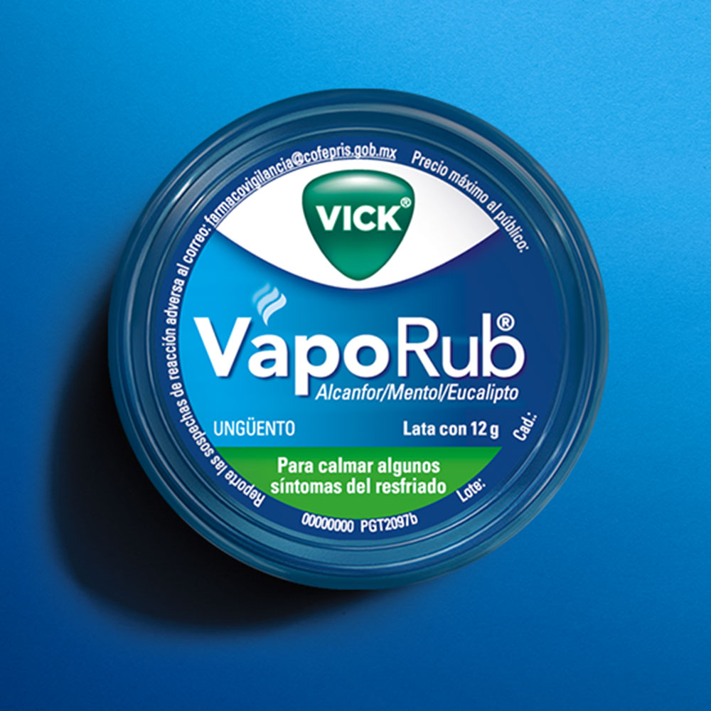 VapoRub, Unguento, Lata Con 12g (3 latas)