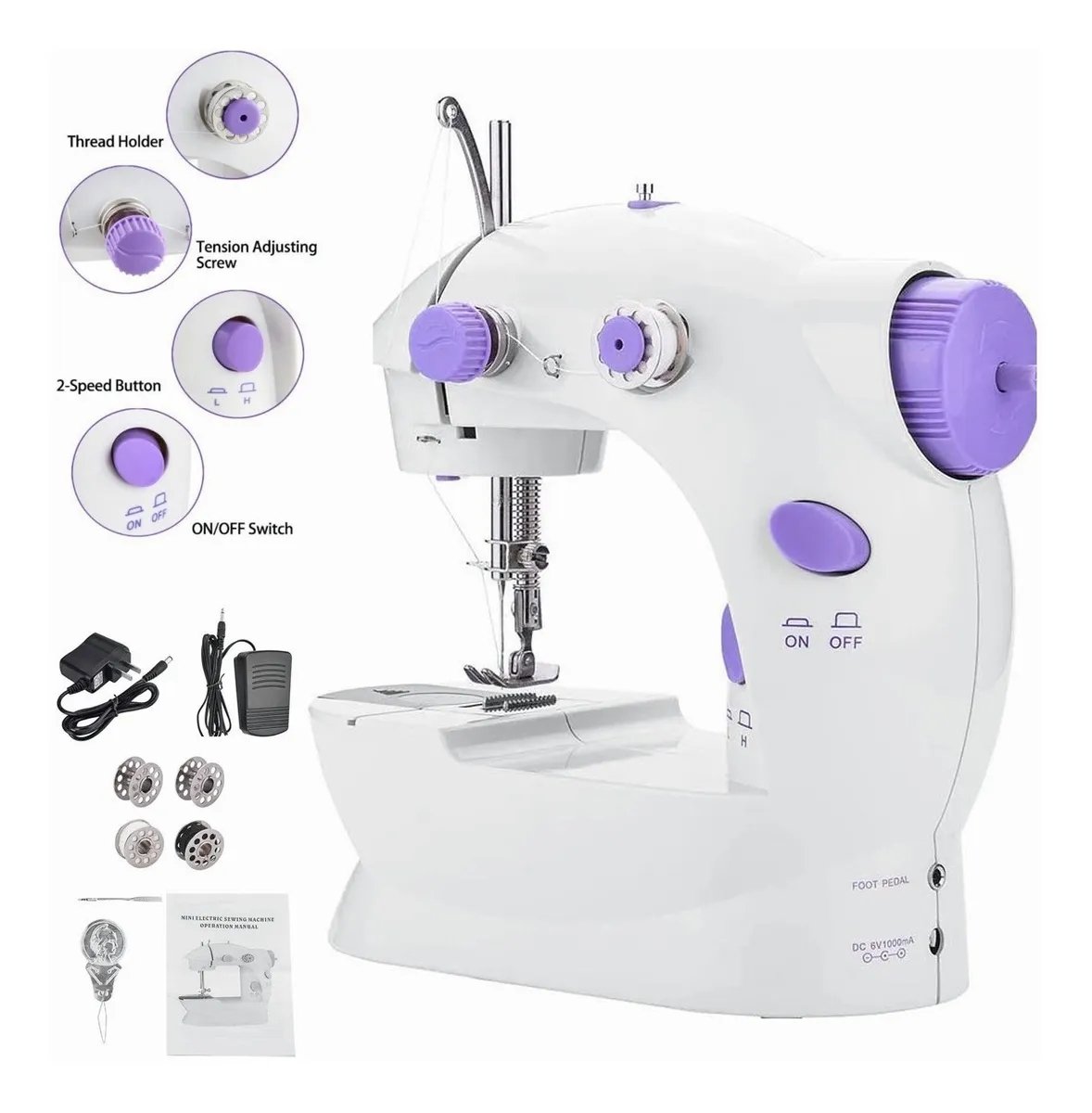 Cómo usar la máquina de coser manual  Maquina de coser portatil, Mini  maquina de coser, Cubiertas para máquina de coser