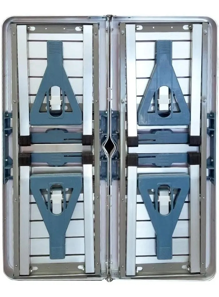 Mesa Plegable Tipo Portafolio De Aluminio Con 4 Bancos