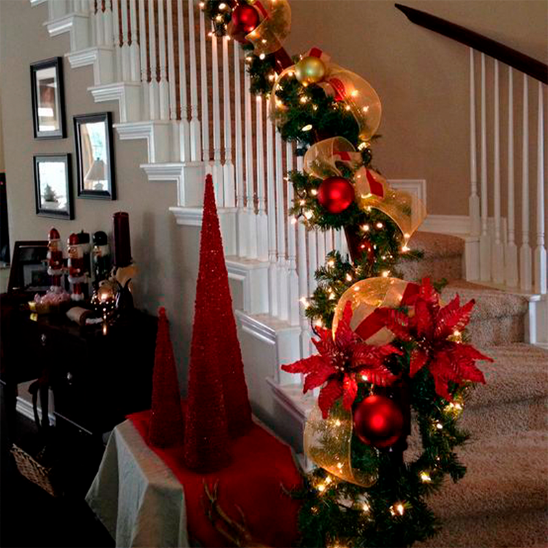 Guirnalda Guia Navideña Verde 2.7 Mts. Largo