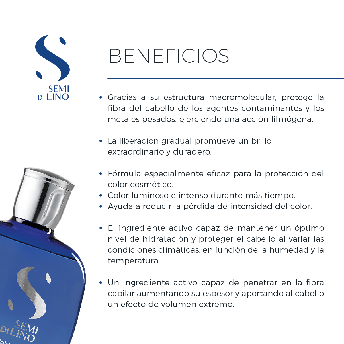 Shampoo Voluminizador Semi Di Lino Volumizing Low Shampoo
