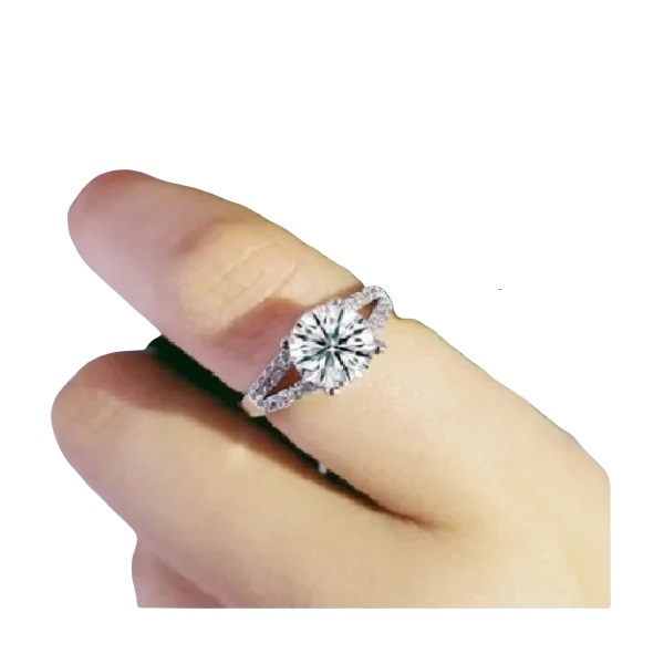 Anillo Compromiso Zirconia Cubíca Plata 925 -Amour