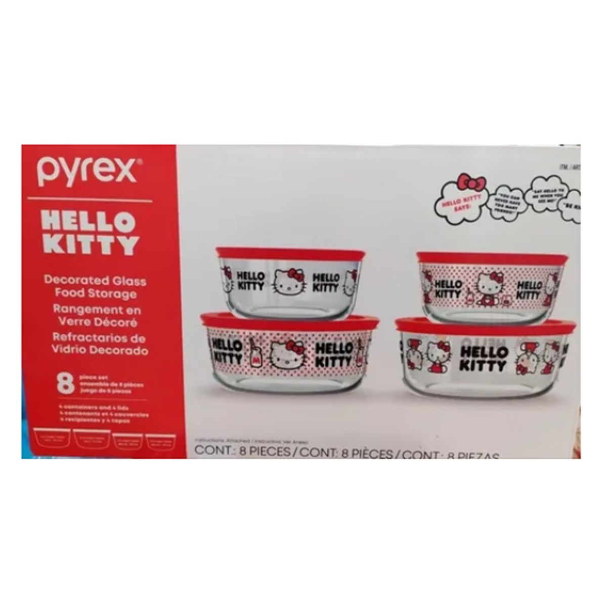 Refractario De Hello Kitty Pyrex