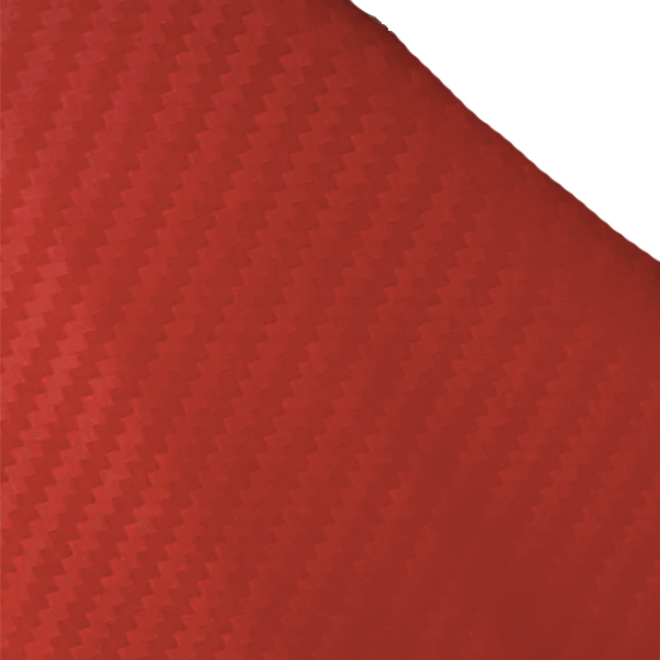 Vinil Fibra De Carbono Rojo Para Tapiceria Autos 10 Mts