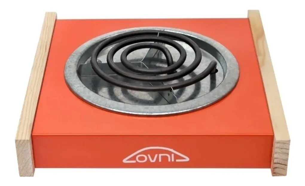 PARRILLA ELÉCTRICA DE UN QUEMADOR ROJA OVNI