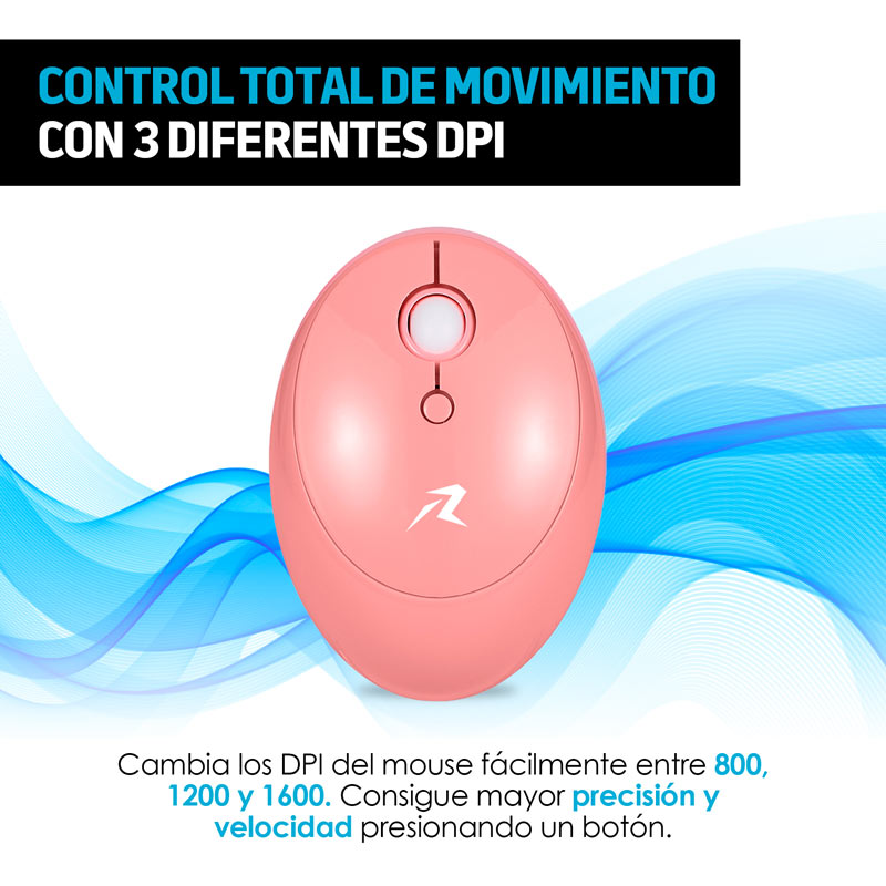 Teclado y Mouse Inalámbrico Retro Vintage con Receptor USB Redlemon