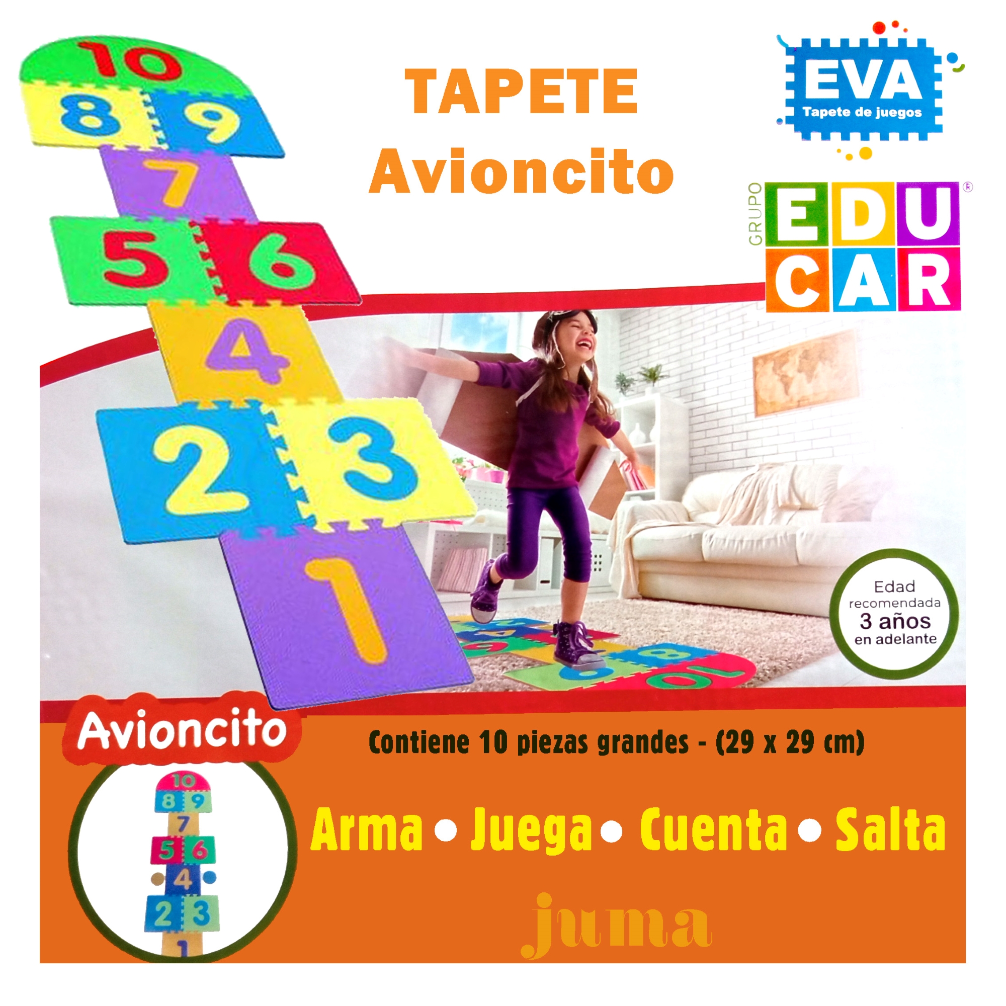 Tapete De Juego Avioncito / Equilibrio+coordinación+colores