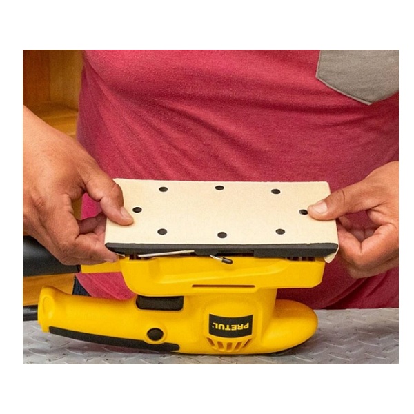 Lijadora orbital, 1/3 hoja, 150 W, Pretul -Incluye Lija y Adaptador para aspiradora LIOR-1/3P3 PRETUL