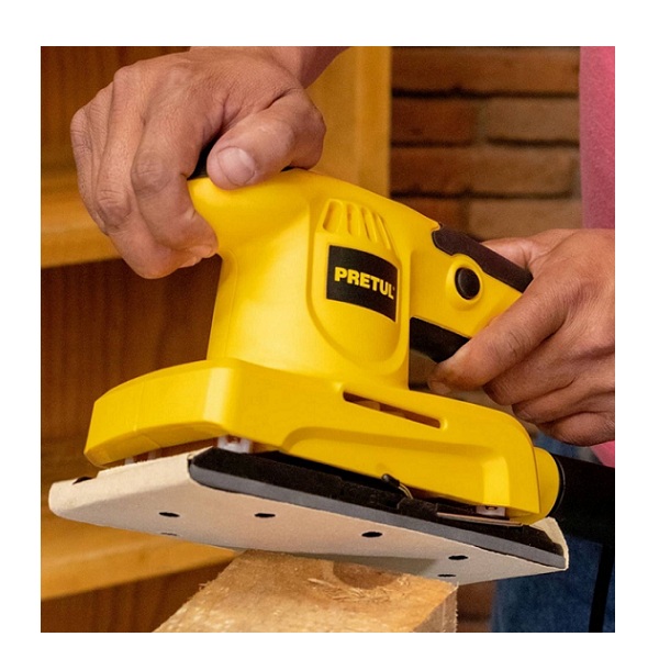 Lijadora orbital, 1/3 hoja, 150 W, Pretul -Incluye Lija y Adaptador para aspiradora LIOR-1/3P3 PRETUL