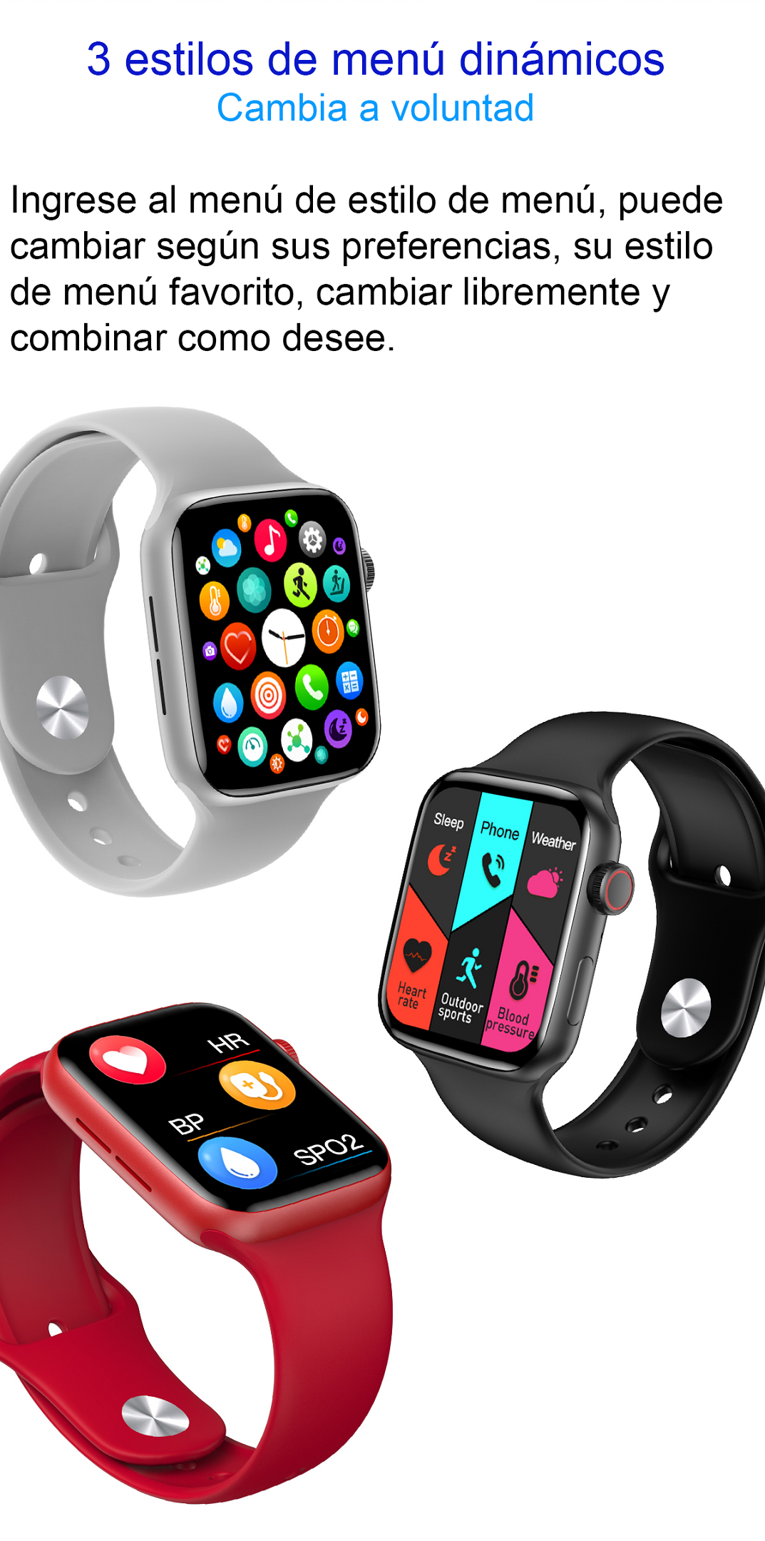 Reloj inteligente IWO Serie 6, llamadas Bluetooth, control del ritmo cardíaco, Medición de temperatura, Mide la oxigenación de la sangre, Carga inalámbrica, compatible con iPhone Y Android.