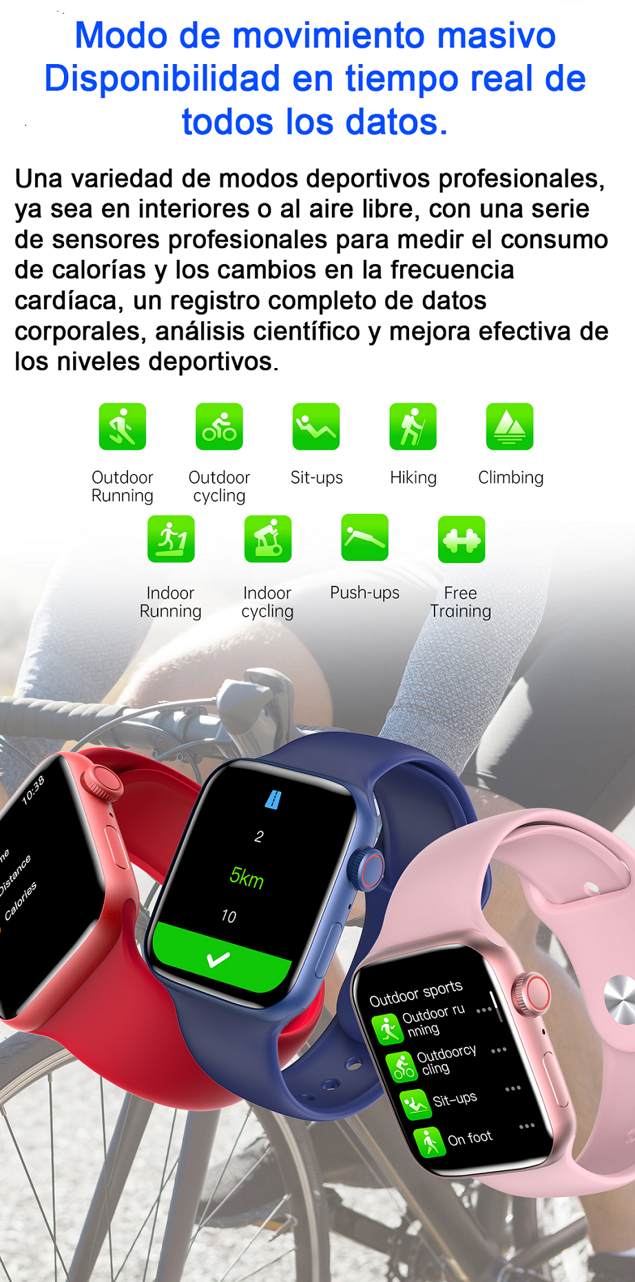 Reloj inteligente IWO Serie 6, llamadas Bluetooth, control del ritmo cardíaco, Medición de temperatura, Mide la oxigenación de la sangre, Carga inalámbrica, compatible con iPhone Y Android.