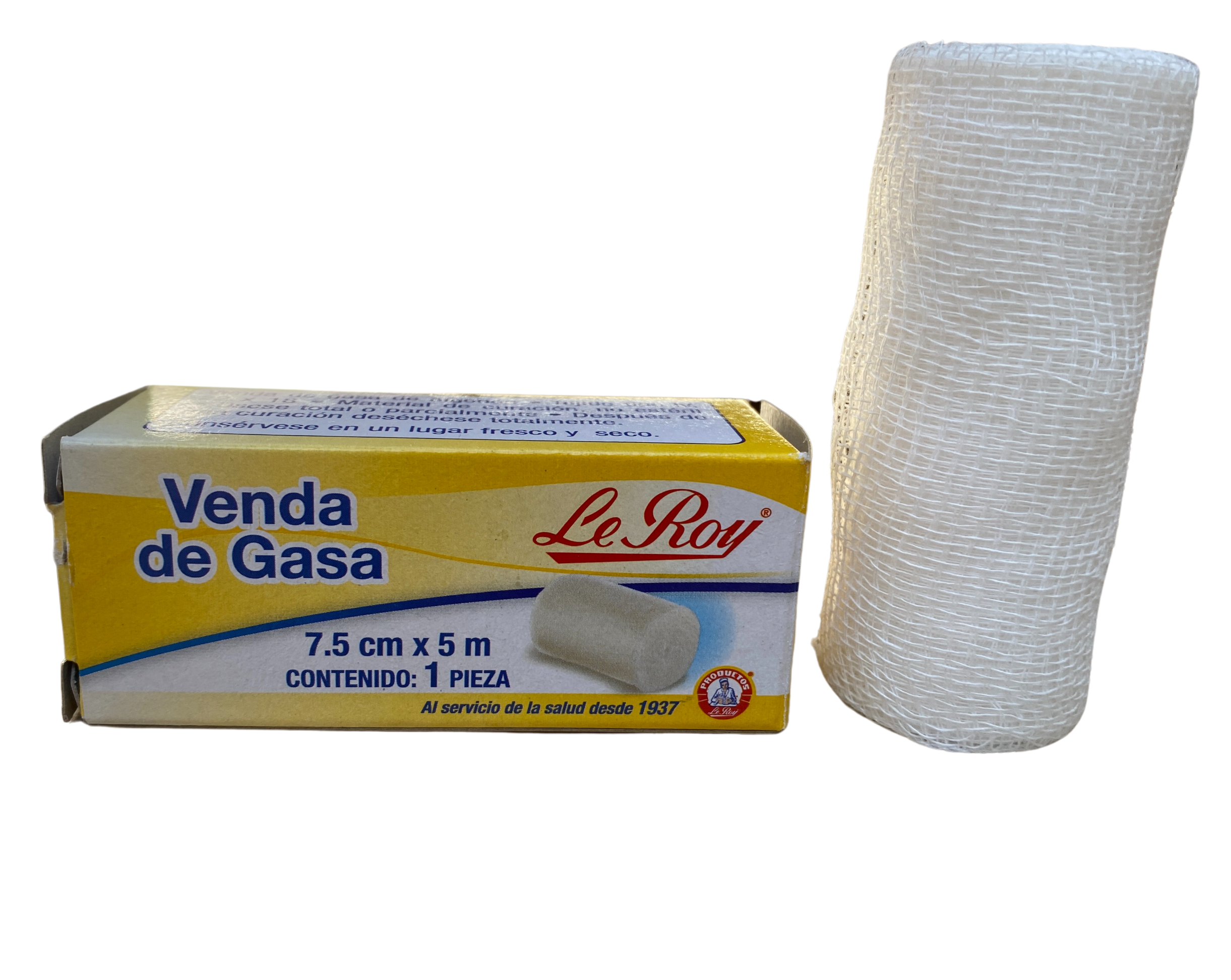 Venda de Gasa 7.5 cm x 5 m Le Roy