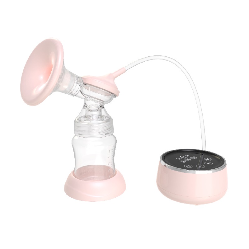 Extractor de leche materna electrónico recargable. Rosa