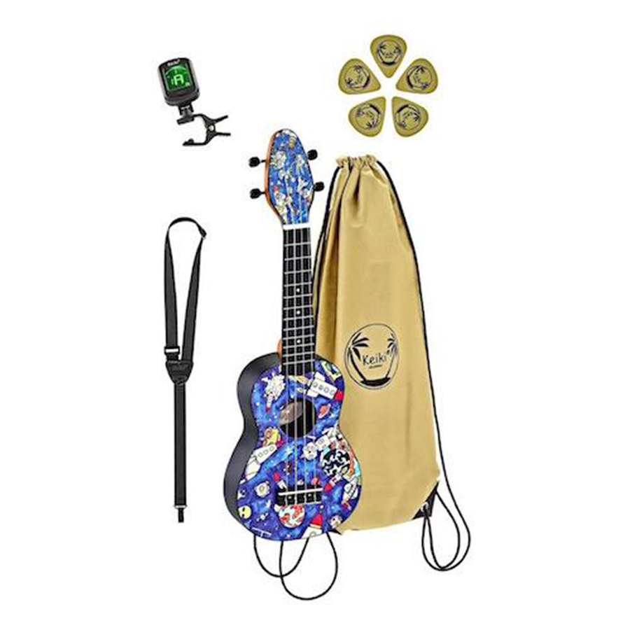 UKULELE SOPRANO AMARILLO CON FUNDA COPACABANA