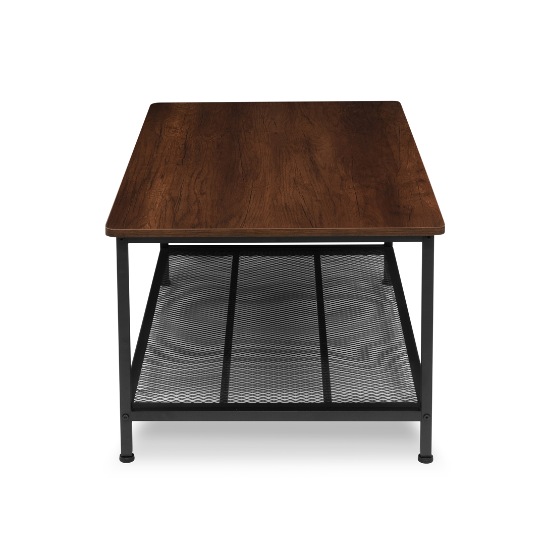 Mesa de Centro Rectangular Estilo Moderna con Base Tipo Parrilla para Sala