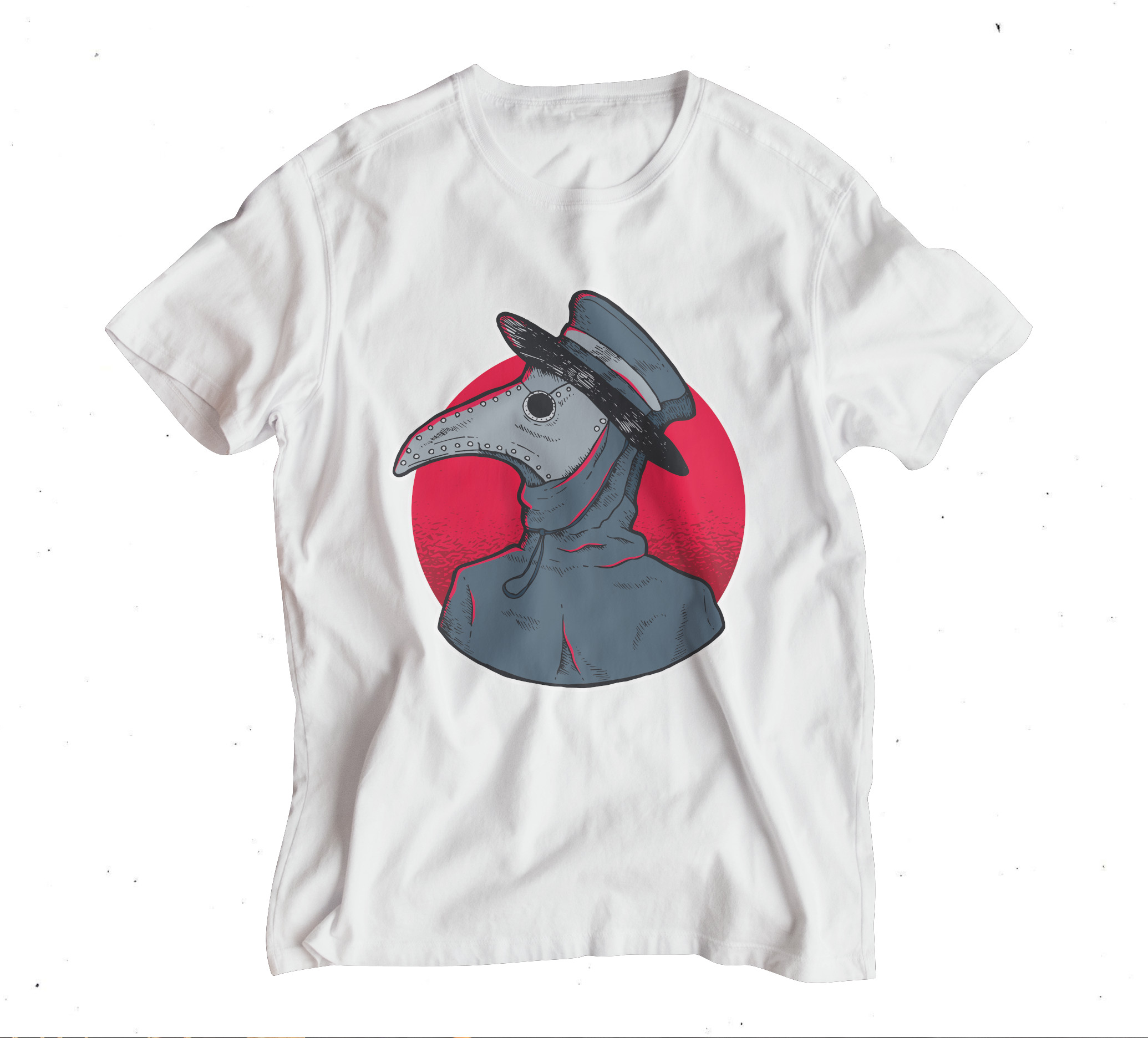 T-shirt unisex Blanca, Máscara medieval