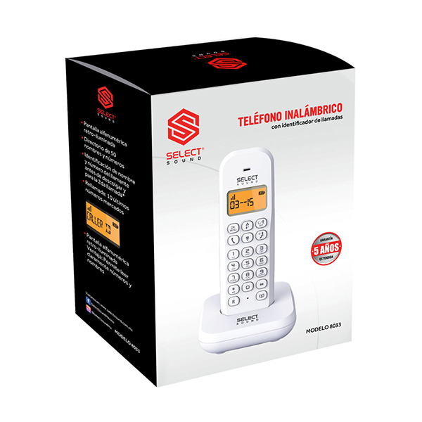 Teléfono Inalámbrico Select Sound 8033 Pantalla alfanumérica