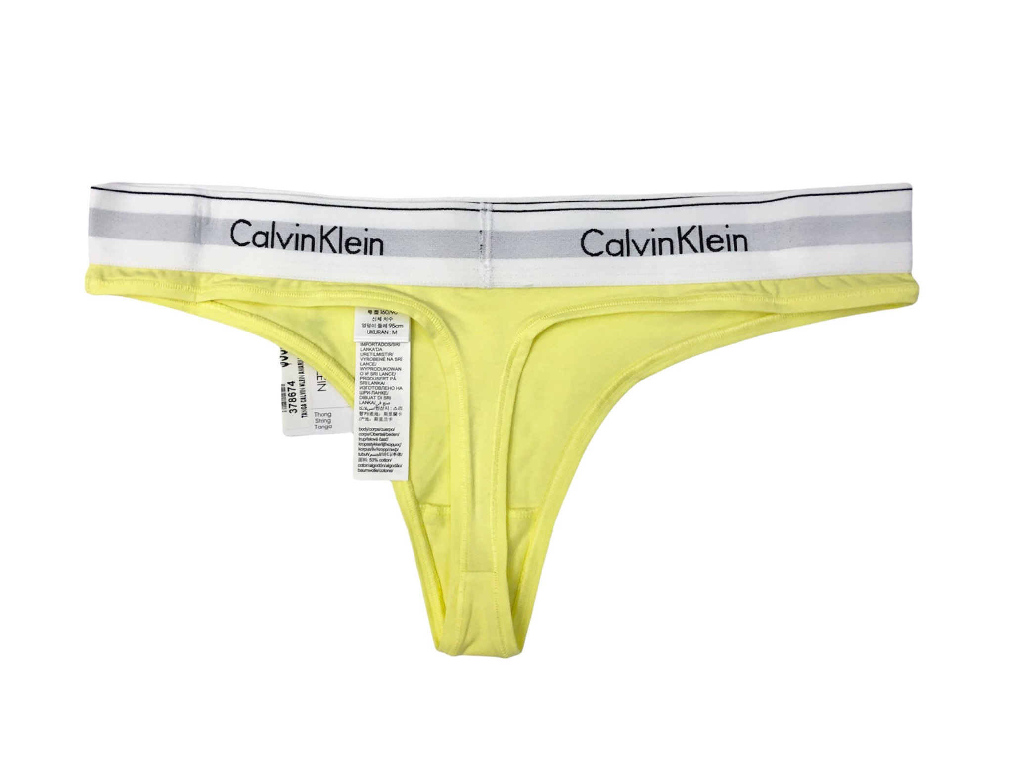 Tanga Calvin Klein color amarillo de dama 100% original y nuevo