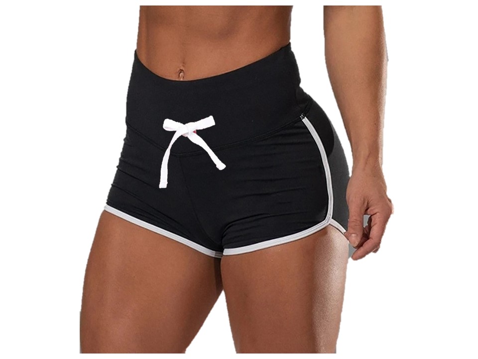 Short Mujer Licra Deportivo Fitness Pretina Alta Premium 