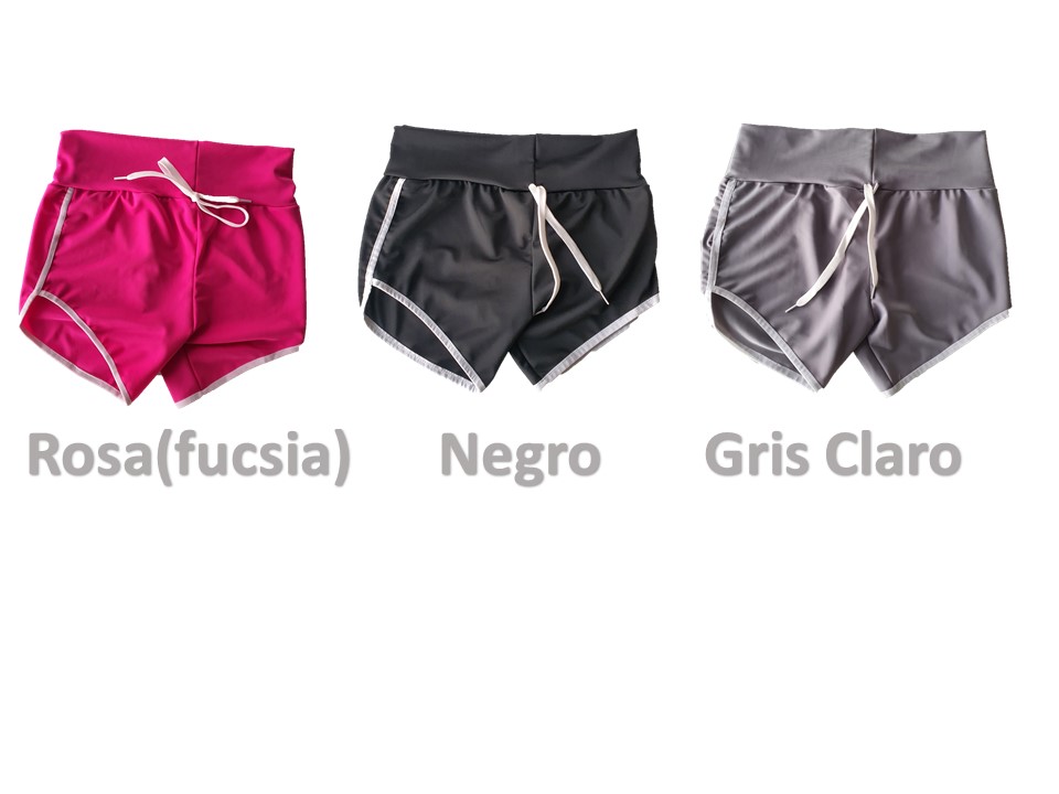 Short Mujer Licra Deportivo Fitness Pretina Alta Premium 