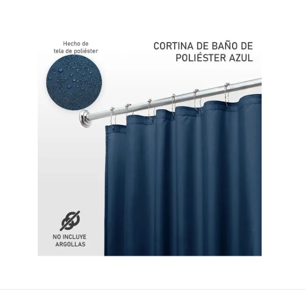 Cortina Poliéster De Baño Impermeable 183x183cm