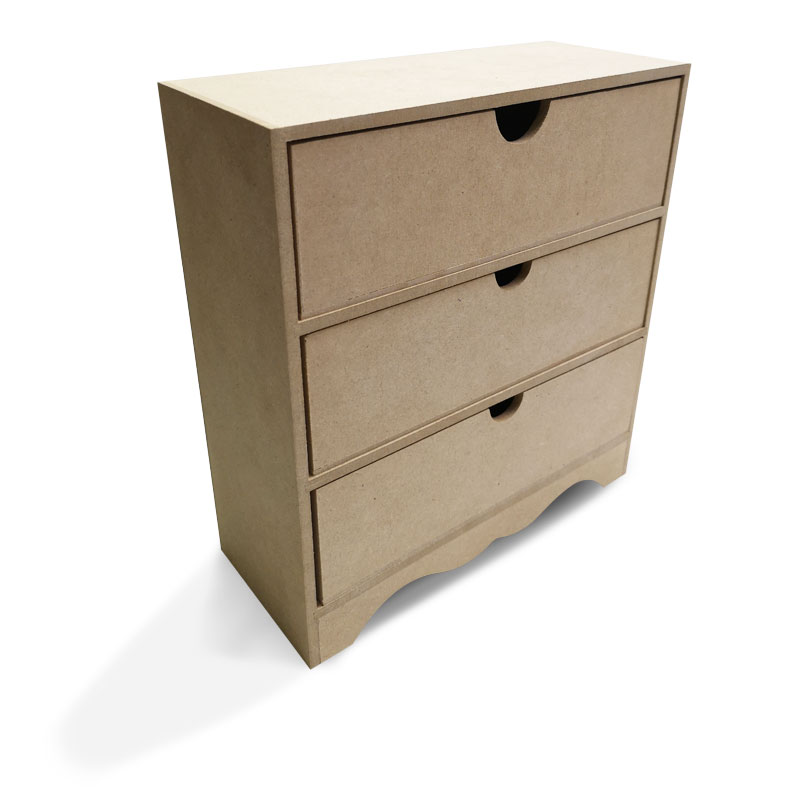 CAJONERA DE MADERA MINI 3 CAJONES