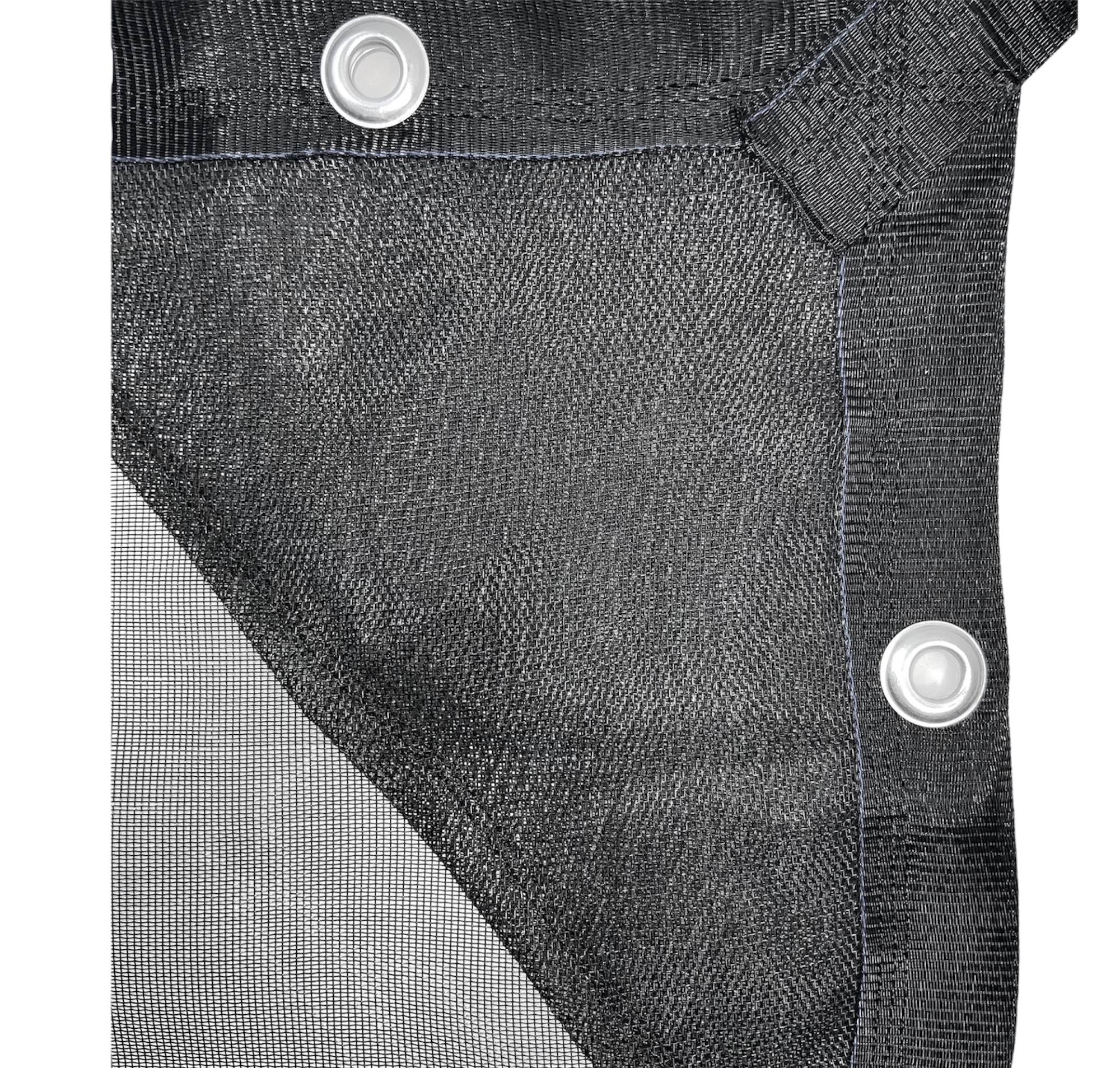 Malla Sombra Negra Monofilamento al 70%. 3.7m x 3m Confeccionada