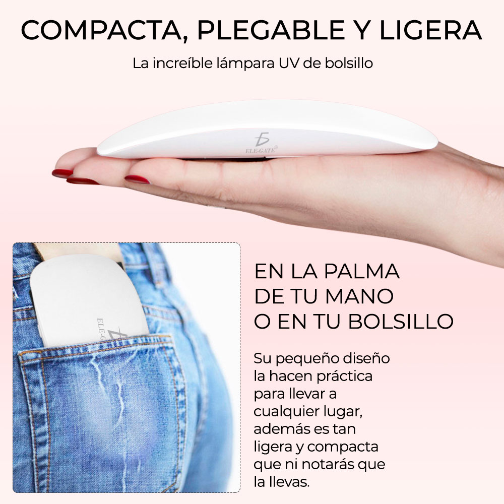 Lámpara Secadora De Uñas Uv Led Sun Mini Portátil