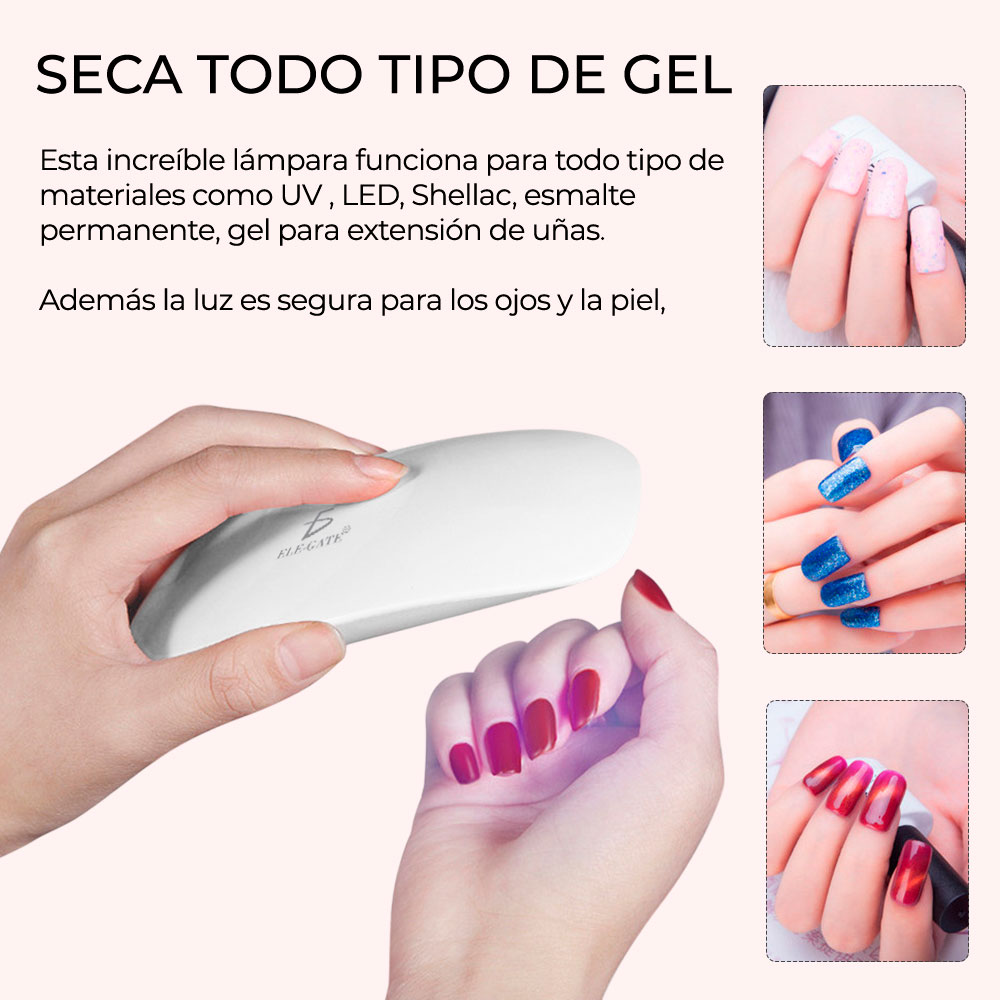 Lámpara Secadora De Uñas Uv Led Sun Mini Portátil