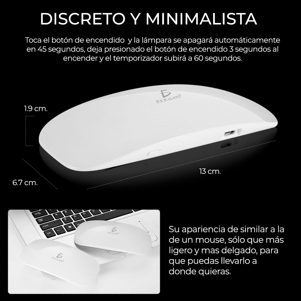 Lámpara Secadora De Uñas Uv Led Sun Mini Portátil