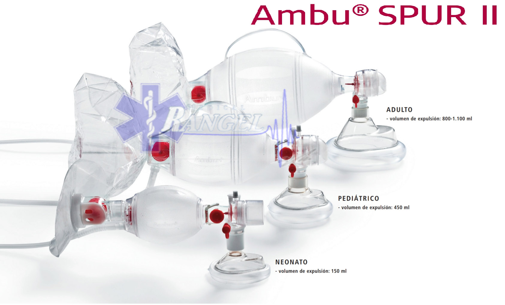 RESUCITADOR BOLSA VALVULA MASCARILLA AMBU SPUR II