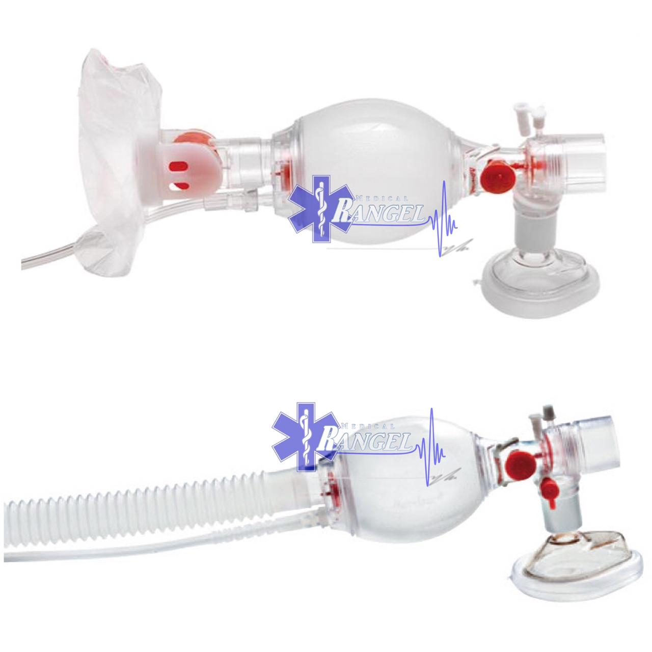 KIT 3 RESUCITADORES BOLSA VALVULA MASCARILLA AMBU SPUR II ADULTO, PEDIATRICO Y NEONATAL