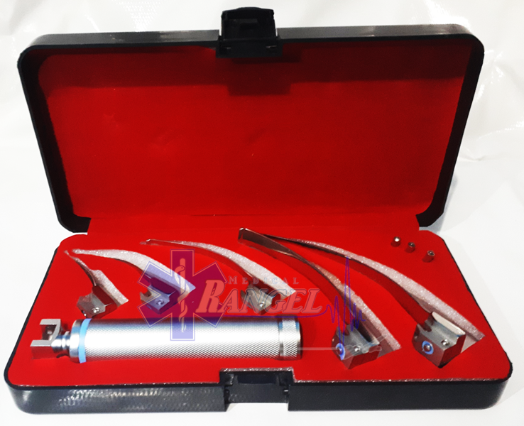 LARINGOSCOPIO MAC SET 5 HOJAS 1 MANGO Y 3 FOCOS REPUESTO