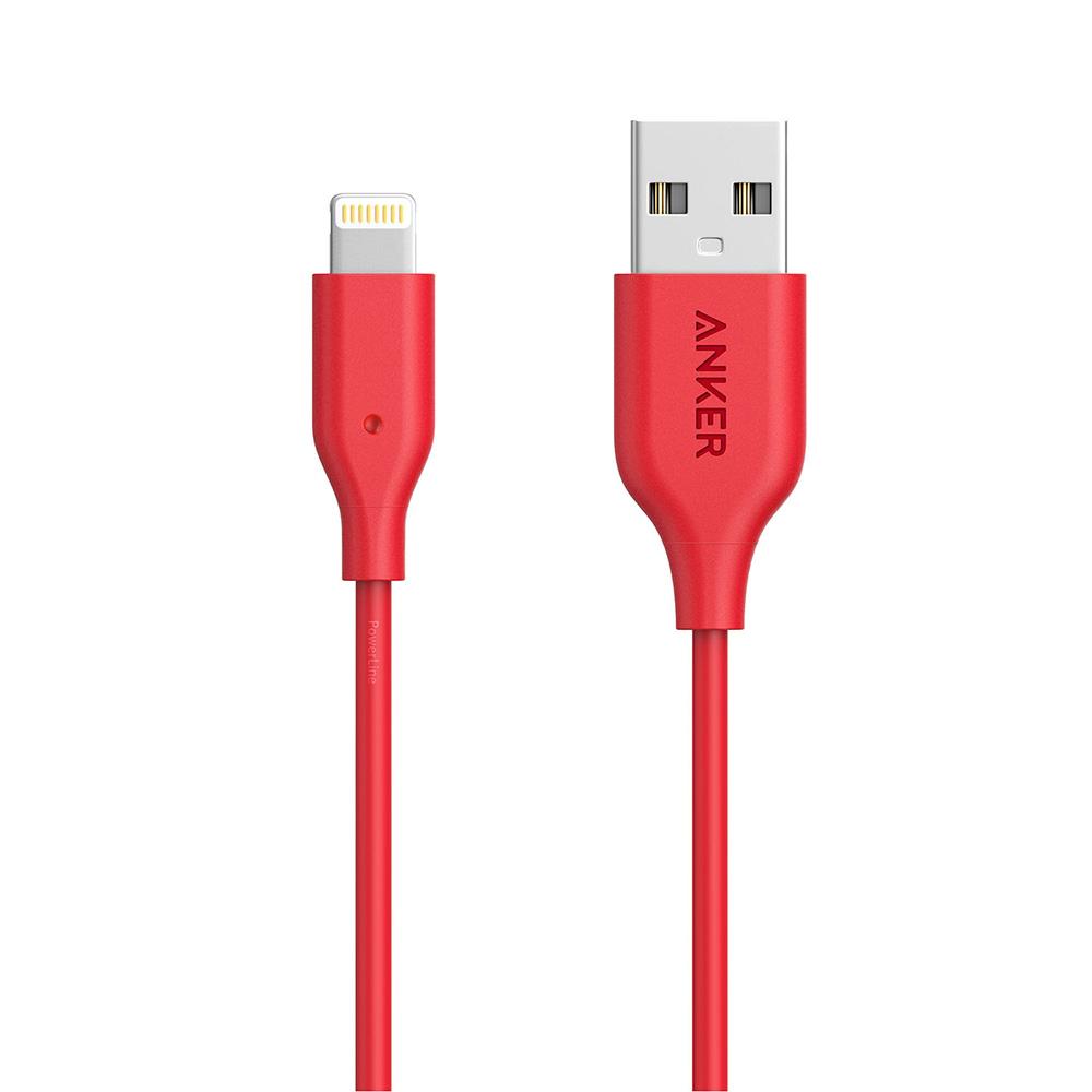 Cable Anker PowerLine Lightning 0.9m - Rojo