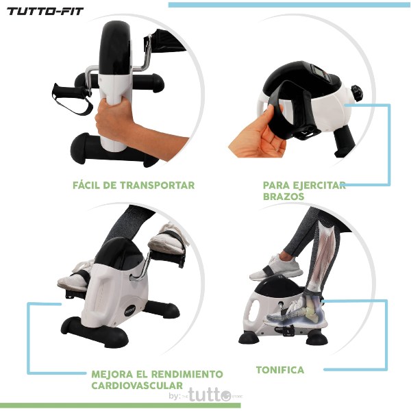 Mini Bicicleta Fija Escritorio Rehabilitación Fitness Cardio