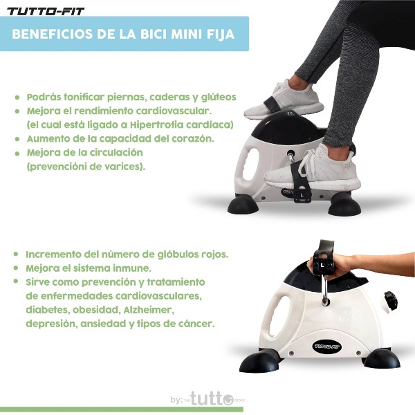 Mini Bicicleta Fija Escritorio Rehabilitación Fitness Cardio