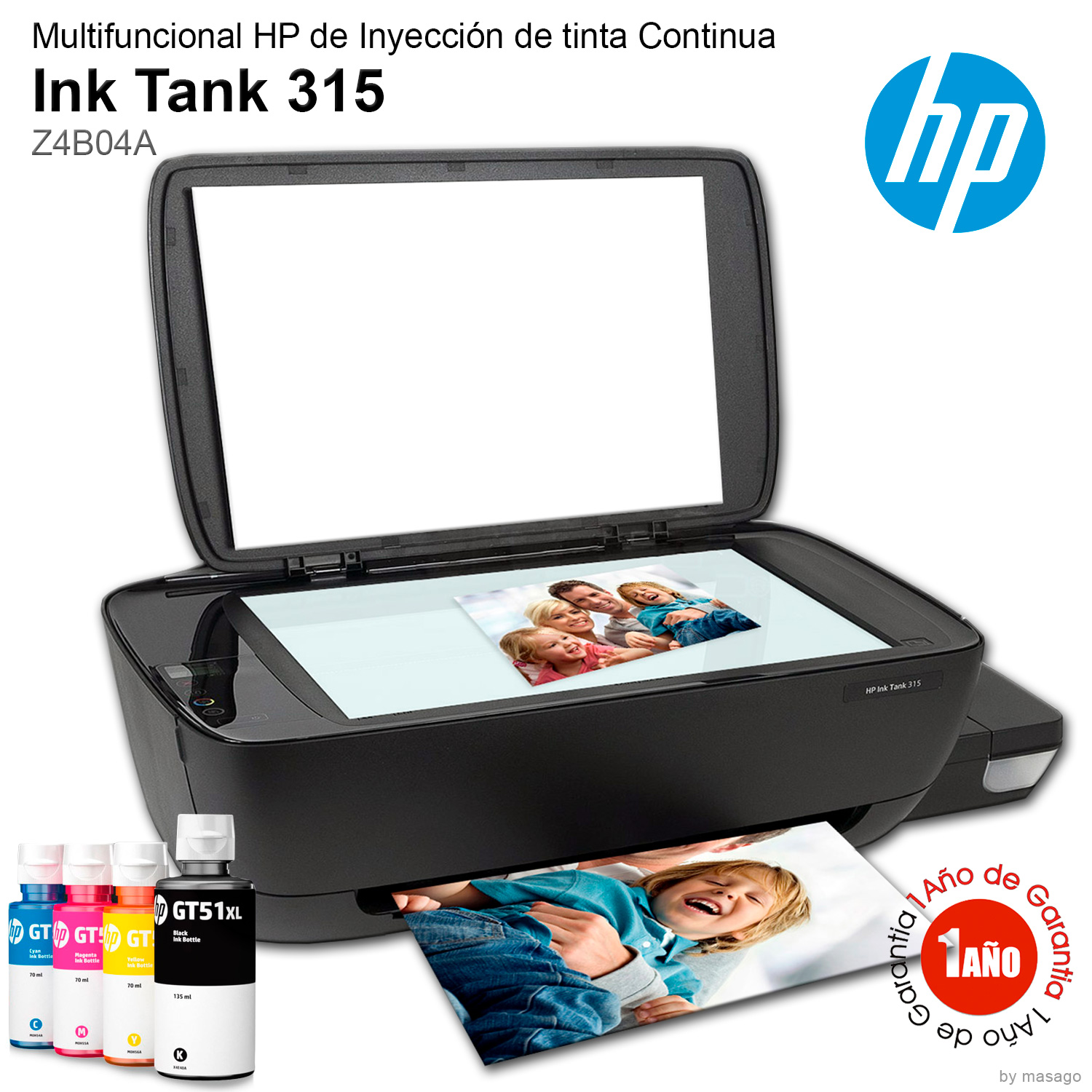 Multifuncional Tinta Continua Hp Ink Tank 315 Z4b04a