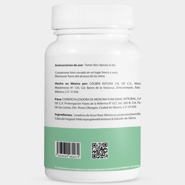  Levadura de Arroz Rojo 90 cápsulas Colestin solución para colesterol