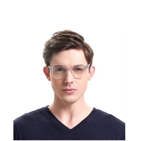 Lentes Ópticos John Armazón Rectangular Acetato Transparente Rebel