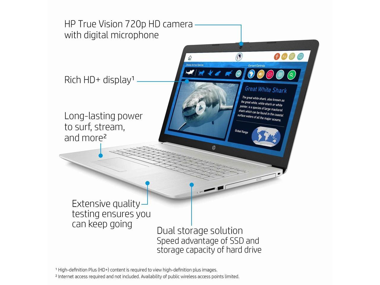 Laptop HP Core I5 1135G7 11TH GEN 1 TB DD + 128 Gb SSd 8GB Ram Pantalla 17.3 1600x900 Video Iris Xe DVD-Rw 