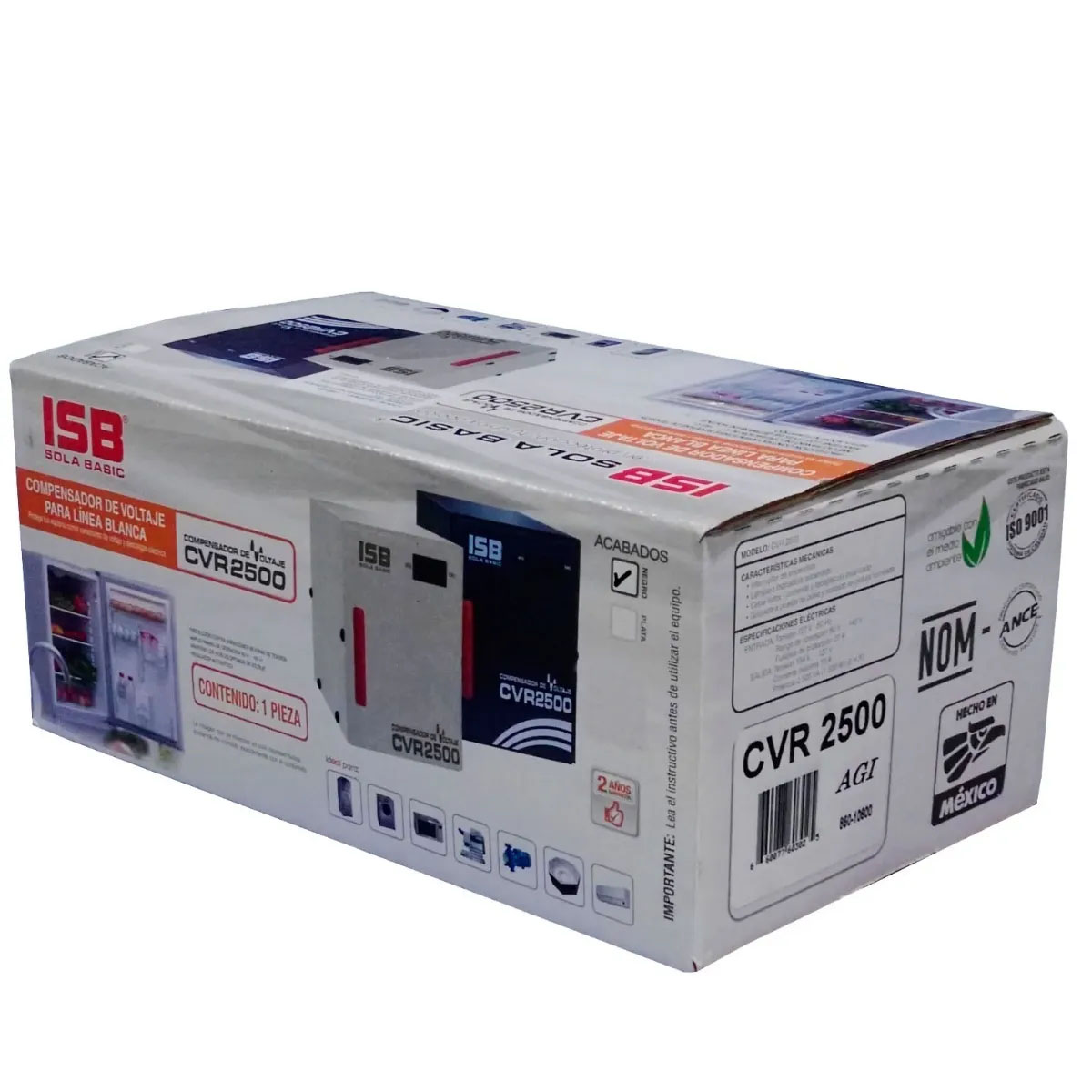 Regulador Sola Basic Compensador Voltaje Cvr2500 1500 Watts.