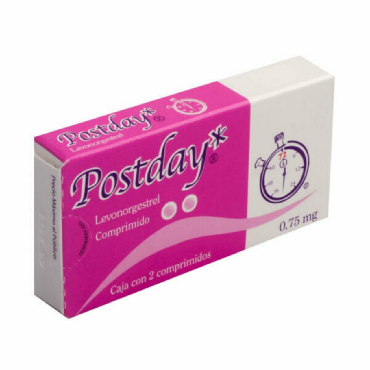 Postday, Levonogestrel 2 Comprimidos, 0.75mg