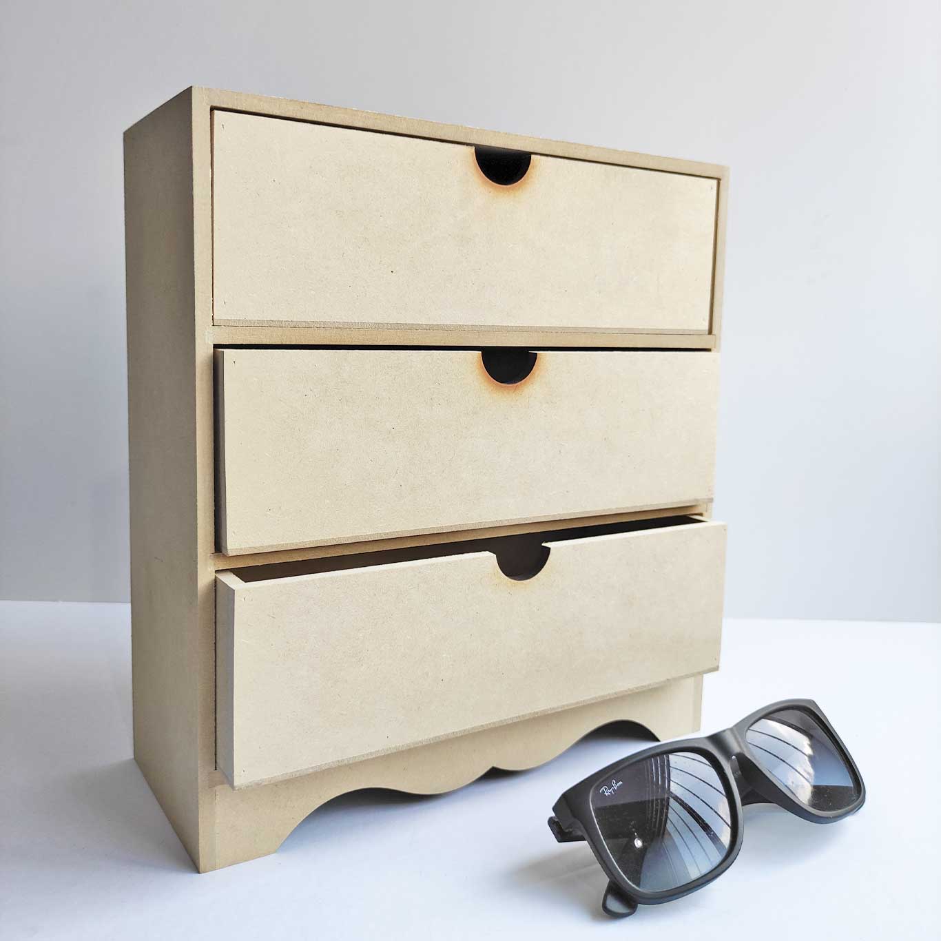 CAJONERA DE MADERA MINI 3 CAJONES