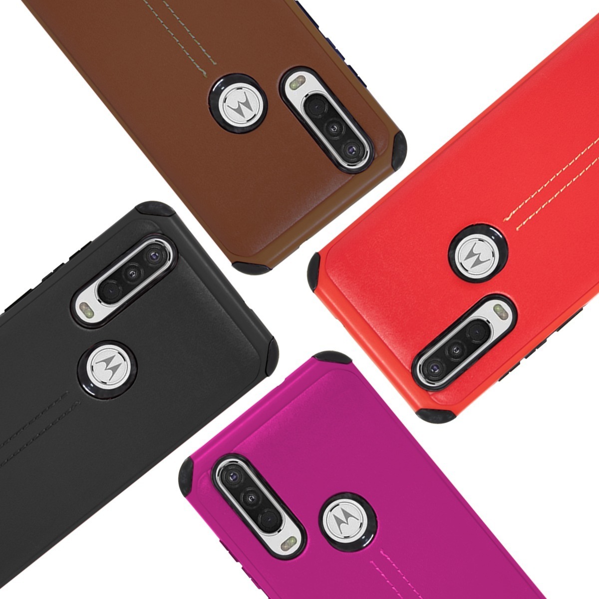 Funda Case TPU Tipo Piel Para Moto One Action Xt2013-3 State22