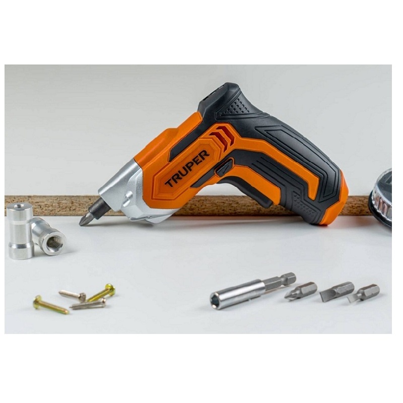 Destornillador inalámbrico, batería Ion Litio 3.6 V, LUZ LED ,entrada Hexagonal con 6 puntas 2" DESI-36 TRUPER 